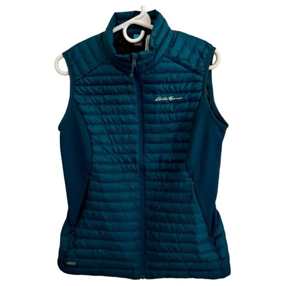 Eddie Bauer EB800 First Ascent Goose Down Packable Puffer Vest Turquoise Medium - Picture 2 of 16